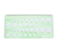 Haofy Kit de Dessin D'architecture Multifonctionnel, Excellente Matière Plastique pour la Conception D'écrous, 7 Options, Règle Creuse pour L'ingénierie Mécanique ((N° 3) Ensemble de 6 pièces)