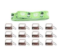 Haofy Kit de Fixation pour Porte-clés : 13 pièces de Mousquetons Pivotants en Fer avec Anneaux Brisés et 1 rouleau de ruban. Ensemble Complet pour la Création de Porte-clés, Dragonnes, (SILVER)