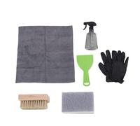 Haofy Kit de Nettoyage de Pierre Tombale, Ensemble Complet avec Brosse Grattoir, éponge, Flacon Pulvérisateur, Chiffon en Microfibre pour Pierre Tombale en Marbre, Entretien de Cimetière, Usage