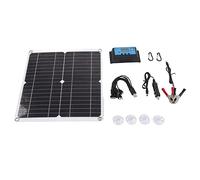 Haofy Kit de Panneaux Solaires 20 W 12 V Monocristallin avec 21% d'efficacité et Contrôleur de Charge 10 A, Système d'alimentation Solaire pour Extérieur, Camping-car, Petits Appartements