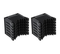 Haofy Kit de Refroidissement de Dissipateur Thermique en Aluminium à Surface Anodisée, Kit de Conduction Thermique élevée pour Moteur Pas à Pas, Imprimante 3D, Hôtes 2 Pièces (BLACK)