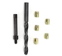 Haofy Kit de Réparation de Filetage M8 X 1.25, Inserts Autotaraudeurs Zingués, Ensemble D'outils pour Appareils Ménagers 12 Pièces