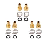 Haofy Kit de Réparation de Tuyau d'Arrosage 3 Ensembles avec Colliers de Serrage en Acier Inoxydable pour Tuyaux de 3/4" et 5/8", Connecteurs en Aluminium avec Rondelles en Caoutchouc pour