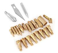 Haofy Kit de Sculpture Pyrogravure en Laiton, 23 Pièces, Pointes de Combustion du Bois, Fer à Souder, pour Bois, Cuir, Liège, avec Outil Artisanal au Design Unique