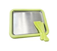 Haofy Kit de Sorbetière, Plaque de Congélation en Acier Inoxydable avec 2 Grattoirs pour la Création de Glaces Roulées et de Yaourts DIY