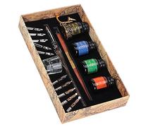 Haofy Kit de Stylos Plongeurs Durables de Style Antique, Tenue Lisse pour écrire de la Calligraphie, Coffret Cadeau emballé pour les Couples, les Personnes âgées et les Enseignants, Acier (SP249045