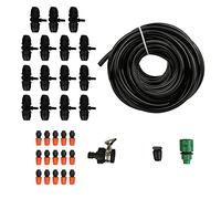 Haofy Kit de Système D'irrigation Goutte-à-goutte à Connexion Rapide, 49,2 Pieds, Système D'arrosage Automatique pour Jardin, Serre, Pelouse, Plantes en Pot