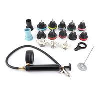 Haofy Kit de Testeur de Radiateur, Détecteur de Fuite de Réservoir d'eau, Système de Refroidissement de Voiture, Outils D'atelier Idéaux, Matériel PC Robuste 18 Pièces