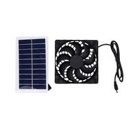 Haofy Kit de Ventilateur D'extraction Solaire pour Serre avec Panneau 2 W Dissipation la Chaleur Ventilation Silencieuse Poulailler Abri Chien Maison Animaux Domestiques Fenêtre