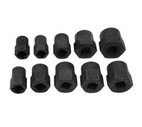 Haofy Kit D'extraction D'écrous Endommagés avec Dents en Spirale pour le Retrait des écrous de 9 à 19 Mm, Outil Essentiel pour Vis Desserrées, 10 Pièces en Acier allié