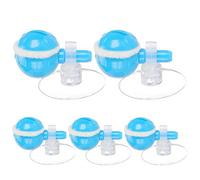 Haofy Kit D'oxygénation de Mini Pierres à Bulles D'aquarium 5 Pièces pour Aquariums, Pierres à Air en Plastique Bleu avec Contrôle Rotatif, Idéal pour Maintenir la Respiration des Poissons