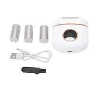 Haofy Kit électrique D'élimination des Callosités des Pieds, Polisseuse Rechargeable avec 4 Têtes de Meulage, Lime à Récurer, Outils de Pédicure Professionnels pour Peaux Mortes et (WHITE)