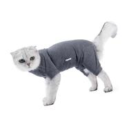 Haofy La Combinaison de Récupération pour Chat Empêche La Perte de Poils, Conception Confortable à 4 Pattes pour La Récupération Post-chirurgicale des Chats (XS)