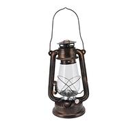 Haofy Lampe à Kérosène en Verre avec Mèche Réglable et Anneau de Traction Suspendu pour la Décoration de la Maison, le Camping - Lanterne Vintage en Fer avec Couvercle Ouvert, capacité de Carburant