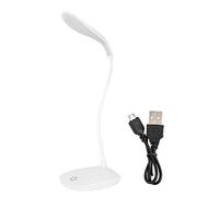 Haofy Lampe de bureau LED avec col de cygne flexible, 3 niveaux de luminosité réglables, contrôle tactile, lampe de table USB rechargeable pour lire, étudier, bureau