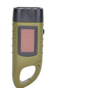 Haofy Lampe de Poche à Manivelle, Lampe de Poche Solaire à Mousqueton ABS, Torche Dynamo LED Rechargeable 3,6 V 40 MAh, à Mousqueton Portable pour le Camping, la Randonnée, l'escalade, Utilisation