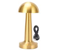 Haofy Lampe de Table Champignon Rechargeable USB Métal Doré 3 Températures de Couleur Réglables Sans Fil Tactile Batterie 1800mAh 21 5cm pour Chambre Salon Salle à Manger