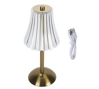 Haofy Lampe de Table Rechargeable 3 Températures de Couleur Réglables en Fer et Acrylique pour Chambre à Coucher, Lecture Soir, Dîner Romantique