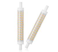 Haofy Lampe Halogène 10W 120 LED, Remplacement Efficace pour Lampe de Studio, 2 Lampes R7s à Double extrémité pour Lumières de sécurité Domestique, AC85-265V (Blanc chaud)