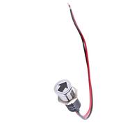 Haofy Lampe Indicateur de Panneau de Tableau de Bord LED 12 V 14 Mm, Voyants Lumineux Construction Métallique étanche, Installation Facile avec Fil de 20 Cm, Idéal pour Voiture Moto Bateau Panneau