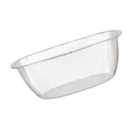 Haofy Lavabo en Plastique Transparent avec Double Poignées, Cuve à Linge Polyvalente pour la Cuisine, les Légumes et le Lavage du Visage (M)