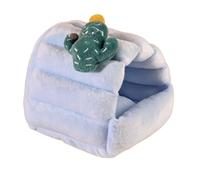 Haofy Lit Chaud Léger pour Petits Animaux, Conception Coupe-Vent 7,87x7,48x5,91 Pouces (Blue)