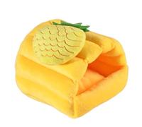 Haofy Lit Chaud pour Petits Animaux 7,87x7,48x5,91 Pouces, Conception Coupe-Vent (Yellow)