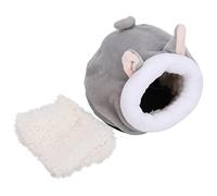 Haofy Lit de Hamster Doux et Chaud Mignon Forme d'animal Nid de Coton de Coton Se Détendre et Repos pour Hamster Hérisson Nain Manche Chaude d'hiver pour Animal de Compagnie Pygmean (Bébé Gris)