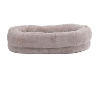 Haofy Lit de Sac de Haricot Extra Grande Taille Lit Confortable Humain, Soutien et Doux pour Un Usage Domestique, Couvercle Lavable à la Machine, Blanc (135 * 85 * 30cm)