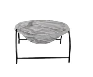 Haofy Lit Hamac surélevé pour Chat, Lit pour Animaux de Compagnie en Maille Respirante, Endroit de Sommeil Confortable pour Une Utilisation Intérieure et Extérieure, 16,92x16,92x9,64 Pouces (Grey)