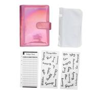 Haofy Livre de Planification Budgétaire A6 avec 12 Feuilles de Dépenses en Couleur, 8 Enveloppes Transparentes, Kit de Défi D'économie D'argent pour Femmes, Système D'enveloppes de (Rosé brillant)