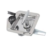 Haofy Loquet à Poignée en T en Acier Inoxydable 316, Montage encastré avec Plaque Frontale de 2,5 Pouces - Serrure de Porte de Remorque Polie et étanche pour Boîtes à Outils, Armoires électriques et