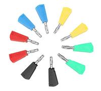Haofy Lot de 10 Connecteurs Banane Plaqués de 4 Mm pour Sonde de Test de Haut-parleur, Conception Empilable pour la Plupart des Haut-parleurs, Remplacement Idéal pour les -parleurs Cassés, Rouge,