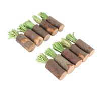 Haofy Lot de 10 Jouets à Mâcher pour Lapin, Bâtonnets de Bois de Pommier avec Herbe de Fléole des Prés pour Lapins, Cochons d'Inde, Hamsters, Dentition Comestible Naturelle, Amusant, Favorise des