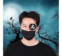 Haofy Lot de 10 Lunettes de Pirate en Feutre Confortable, Bande élastique, Convient à la Plupart des Enfants, pour Fête sur Le Thème des Pirates (Crâne en Feutre de Corde Blanche (avec Couteau))