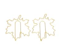 Haofy Lot de 10 Trombones Décoratifs en Forme de Feuille D'érable doré, Jolis Marque-pages pour L'organisation du Bureau, de L'école, de la Maison, Accessoires de Papeterie sur le