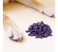 Haofy Lot de 100 Protège-Griffes pour Chien de Taille L, Violet Cristal, Couvre-Ongles en PVC Souple pour Grands Chiens de 18 à 25 LB, Kit de Toilettage Anti-Rayures pour Protection du Cadre de (L)