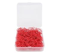 Haofy Lot de 100 Trombones en Forme de Fil de Fer Rouge pour Cadeaux D'appréciation des Enseignants, Taille de 3,1 Cm pour L'organisation des Fichiers en Classe, Marque-pages