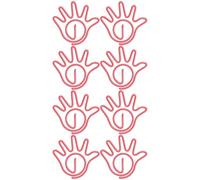 Haofy Lot de 100 Trombones en Forme de Main en Métal Antirouille avec Finition Résistante à la Corrosion pour l'organisation du Bureau, l'usage Domestique, les Fournitures Scolaires (Rose)