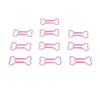 Haofy Lot de 100 Trombones en Forme d'os, Mini Pinces Métalliques Roses pour le Bureau, l'école, la Maison, Jolis Marque-pages en Acier pour Cahiers, Scrapbooking, Petites Attaches pour Fichiers,