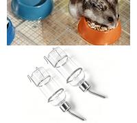 Haofy Lot de 2 Bouteilles d'eau pour Cochon d'Inde de 350 ML, Bouteille Anti-Fuite pour Petits Animaux avec Boule en Acier Inoxydable, Mangeoire Suspendue pour Lapin, (Grande Taille)
