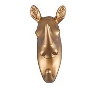 Haofy Lot de 2 Crochets Muraux Rustiques en Résine avec Cornes Amovibles - Porte-bijoux Robuste texturé 3D pour Manteau, Serviette, clé, Porte-bijoux pour Entrée, Salle de Bain, Dortoir, Motif Cerf,