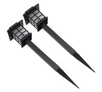 Haofy Lot de 2 Lampes Solaires LED pour Pelouse, Fournitures d'extérieur étanches pour éclairage de Passerelle, Marche/arrêt Automatique, Lumière Blanche avec Charge Solaire et Batterie 600 MAh