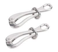 Haofy Lot de 2 Manilles de Liaison de Bateau en Acier Inoxydable 316 de 10,2 Cm avec Anneau de Connexion Directe par Corde de qualité Marine pour Radeaux de Sauvetage, Yachts, Bateaux