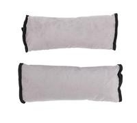 Haofy Lot de 2 Oreillers de Ceinture de sécurité en Peluche Douce avec Support de Cou pour le Confort de Voyage, Coussin de Ceinture de sécurité Gris pour la Protection des épaules