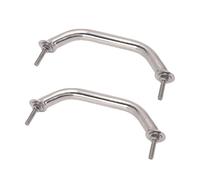Haofy Lot de 2 Poignées de Maintien Marines capacité de Poids de 400 Lb avec Main Courante de Bateau en Acier Inoxydable Poli de 2 Pouces de Hauteur pour Camping-car, Petits Appartements, Support de