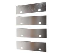 Haofy Lot de 4 Lames de Grattoir de Gril de Rechange en Acier Inoxydable, Larges et Robustes pour Outils de Barbecue en Plein Air, échange Rapide, Nettoyage Facile, Bord de Grattage Efficace,
