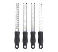 Haofy Lot de 4 Râpes à Fromage en Acier Inoxydable 304 avec Zeste de Citron et Ruban à Râper Fin en Forme de Cœur carré pour Parmesan, Gingembre, Ail, Chocolat, Légumes