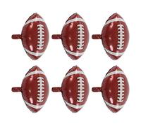 Haofy Lot de 6 Ballons de Football en Aluminium avec Coutures Réalistes, Gonflables à l'hélium, Décorations de Fête Sportive Réutilisables pour Célébration d'anniversaire, événements de Talonnage,