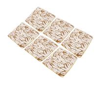 Haofy Lot de 6 Housses de Coussin Style Ferme Bohème en Polyester Lavable en Machine pour Salon, Chambre à Coucher, Jaune et Blanc, Décoration Rustique pour Petits Appartements, Camping-Car, Maison